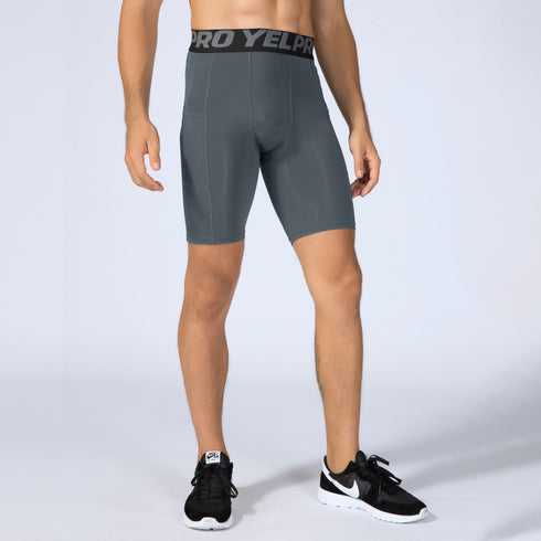 Quick Dry Men's Sports Tight Soft Running Compression Shorts